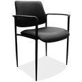 Officesource Levy Collection Guest Stack Chair with Arms and Black Frame 1022VBK
